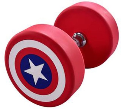 Kiraro Pair of 5KG * 2 Captain America Best Quality Rubber Coated Dumbbell Fixed Weight Dumbbell(10 kg)