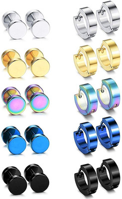 NIMZ MenWomenGirlsBoysSalmanKhanStyleBaliHoopnonpiercingearringjewellerycombopack Cubic Zirconia Stainless Steel, Metal, Brass, Alloy Drops & Danglers, Earring Set, Stud Earring, Magnetic Earring, Plug Earring, Earring Set NIMZ MenWomenGirlsBoysSalmanKhanStyleBaliHoopnonpiercingearringjewellerycombopack Cubic Zirconia Stainless Steel, Metal, Brass, Alloy Drops & Danglers, Earring Set, Stud Earring, Magnetic Earring, Plug Earring, Earring Set