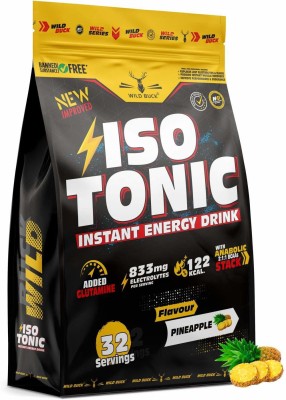 WILD BUCK Isotonic Instant Energy Drink with Glutamine, Electrolytes, BCAA For Fast Recovery Energy Drink(1 kg, Pine Apple Flavored)