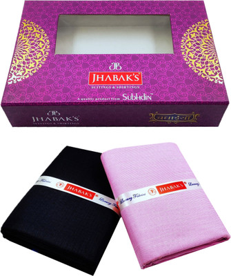 JHABAK'S Pure Cotton Self Design Shirt & Trouser Fabric