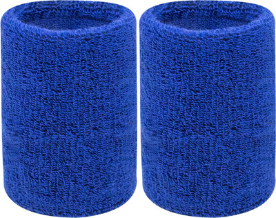 Neska Moda Cotton Wrist Band Fitness Band(Blue, Pack of 2)