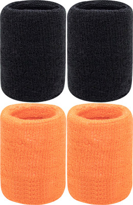 Neska Moda Unisex Wrist Support/Wrist Band-Free Size Wrist Support(Black, Orange)