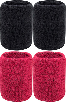Neska Moda Unisex Wrist Support/Wrist Band-Free Size Wrist Support(Black, Maroon)