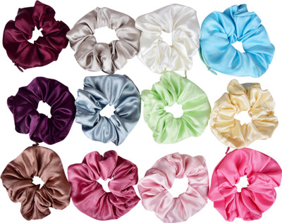 NNR SATIN SILK ZIPPER SCRUNCHIES Rubber Band(Multicolor)