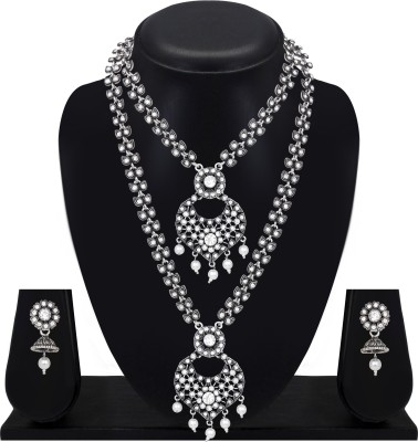 Atasi International Alloy Black Silver Silver Jewellery Set(Pack of 1)