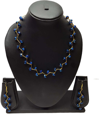 PRAGATI Alloy Blue Jewellery Set(Pack of 1)