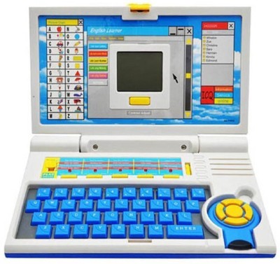 KGN KGNTOYS Educational English Learner Laptop With 20 Activities For Kids - Multi Color(Blue)