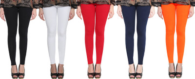 Clarita Ankle Length Ethnic Wear Legging(Black, White, Red, Dark Blue, Orange, Solid)