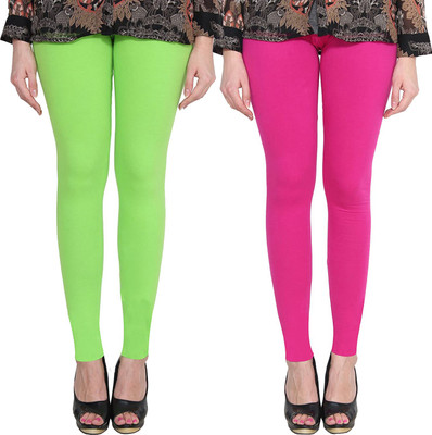 Clarita Ankle Length Ethnic Wear Legging(Light Green, Pink, Solid)