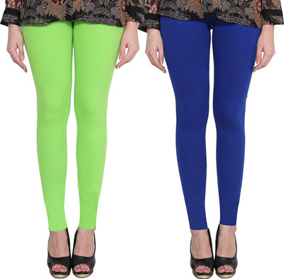 Clarita Ankle Length Ethnic Wear Legging(Light Green, Blue, Solid)