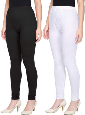 K M R GARMENTS Churidar  Ethnic Wear Legging(Black, Solid)