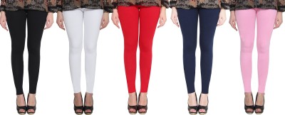 Clarita Ankle Length Ethnic Wear Legging(Black, White, Red, Dark Blue, Pink, Solid)