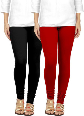 lifeneeds Churidar  Ethnic Wear Legging(Black, Maroon, Solid)