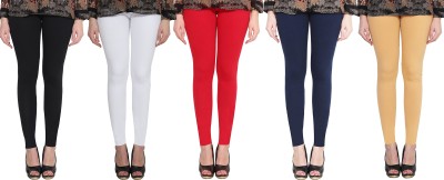 Clarita Ankle Length Ethnic Wear Legging(Black, White, Red, Dark Blue, Yellow, Solid)