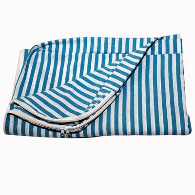 Fairy Down Zippered Queen Size Mattress Cover  (Blue)