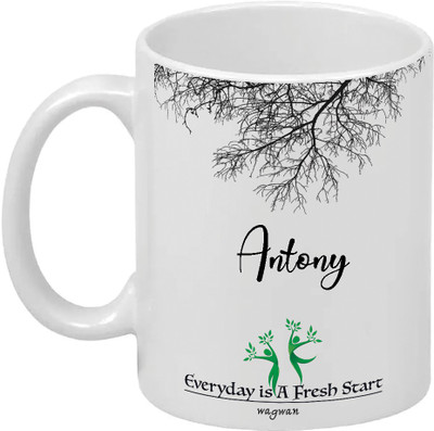 Wagwanfly Antony Printed Gift For Brother Sister Girlfriend Boyfriend Husband Wife On Special Birthday MF-78 Ceramic Coffee Mug(330 ml)