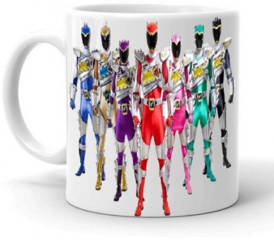 kp Power Ranger Printed Coffee Ceramic Coffee Mug(325 ml)