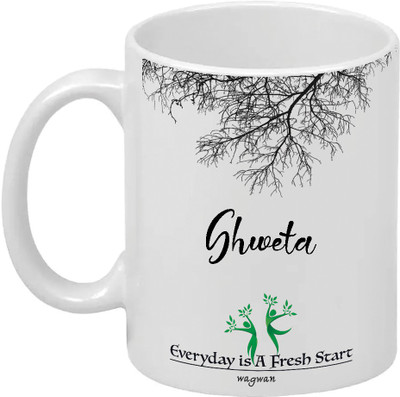 Wagwanfly Shweta Printed Gift For Brother Sister Girlfriend Boyfriend Husband Wife On Special Birthday MF-646 Ceramic Coffee Mug(330 ml)