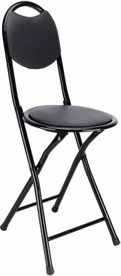 CSS 18 Inchi Heavy Duty Chair for Home/Study Chair and Restaurant/Café/NAMAZ Leather Study Folding Chair(Black, Optional Installation Available)