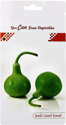 Qualtivate ™ Hybrid Bottle Gourd/Lauki Round Seeds Desi Variety Seed(80 per packet)