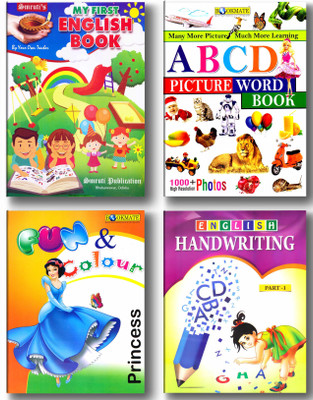 Children Books For Alphabet Learning With Writing & Colouring Activity Pack Set Of 4 Books, English Book, Fun & Colour, ABCD Picture Word Book, Handwriting(Paperback, Bookmate & smruti) Children Books For Alphabet Learning With Writing & Colouring Activity Pack Set Of 4 Books, English Book, Fun & Colour, ABCD Picture Word Book, Handwriting(Paperback, Bookmate & smruti)