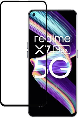 Q Box Edge To Edge Tempered Glass for realme x7 max(Pack of 1)