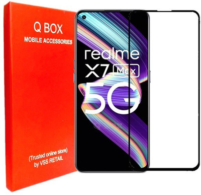 Q Box Edge To Edge Tempered Glass for realme x7 max(Pack of 1)