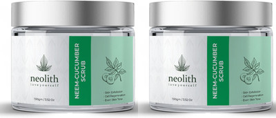 NEOLITH Neem Cucumber Scrub 100gm(Set of 2) Scrub(200 g)