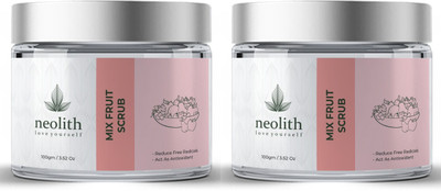NEOLITH Mix fruit face Scrub 100gm(Set of 2) Scrub(200 g)