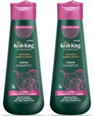 Kesh King Scalp and Hair Medicine Ayurvedic Hair fall Expert Onion Shampoo (Pack of 2 * 300 ML )(600 ml)