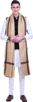 Kashmiri queen Self Design Wool Blend Men & Women Stole