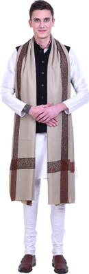 swi stylish Wool Embroidered Men Shawl(Brown)