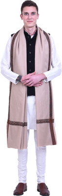 swi stylish Wool Embroidered Men Shawl(Brown)