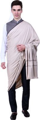 BE SWADESHI Wool Solid Men Shawl(Beige)
