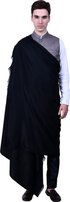 swi stylish Wool Solid Men Shawl(Black)