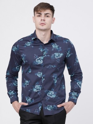 HIGHLANDER Men Printed Casual Blue Shirt