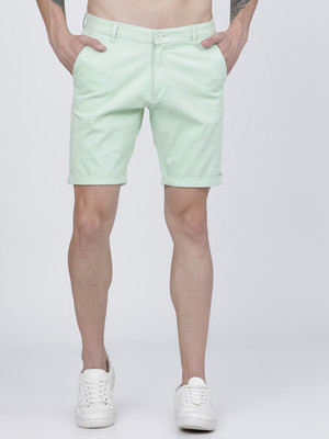 HIGHLANDER Solid Men Green Regular Shorts