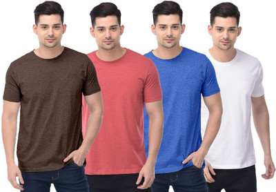 COLOR CAPITAL Self Design Men Round Neck Multicolor T-Shirt