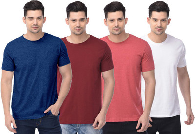 COLOR CAPITAL Solid Men Round Neck Multicolor T-Shirt