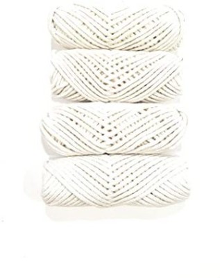 Nada GD Men's and Women's Dori Strings Cotton Thread - Large Pack of 88 Meters .White Thread(88 m Pack of4)