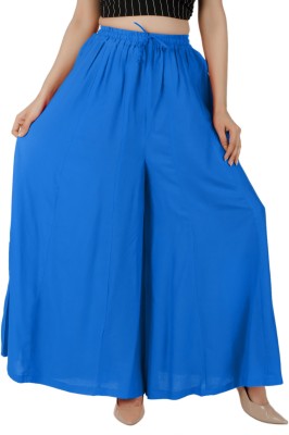 Rajvila Flared Women Blue Trousers