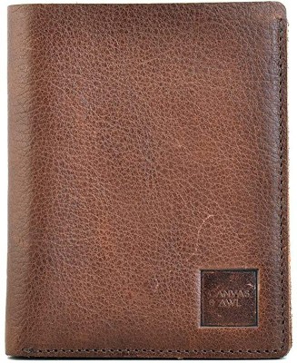 CANVAS & AWL Men Casual, Evening/Party, Trendy, Ethnic, Formal Brown Genuine Leather Wallet(2 Card Slots)