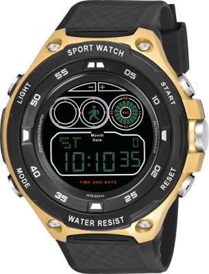 Piaoma 8456 Gold BIG SIZE Digital Black Sports Waterproof Military Watch Digital Watch  - For Men