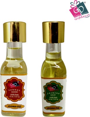 GIFDECO SANDALWOOD, JASMINE WILD Aroma Oil, Refill(20 ml)