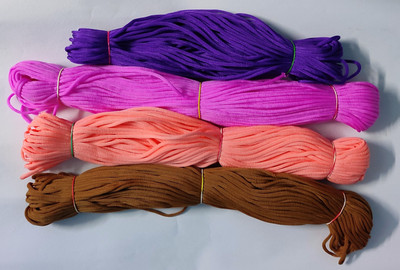UVV macrame cord Violet,Pink,Peach,Brown_1 bundles each