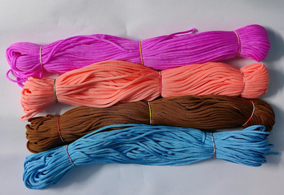UVV macrame cord Violet,Peach,Brown,Sky blue_1 bundles each