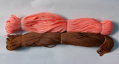 UVV macrame cord Peach,Brown_1 bundles each