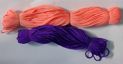 UVV macrame cord Peach,Violet_1 bundles each