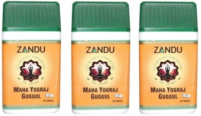 ZANDU Maha Yograj Guggul 40 tabs ( pack of 3 )(Pack of 3)