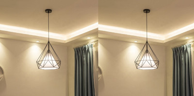 PR Prashant Pendants Ceiling Lamp(White, Black)